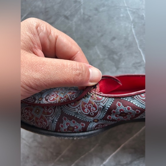 Andrea Nobile Milano Men Loafer Sz40‎ Tapestry Slip-On Made in Italy Leather